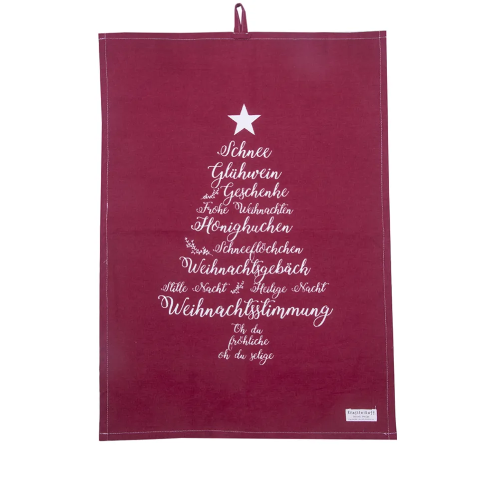 Krasilnikoff Weihnachtsdeko|Geschirrtücher-Geschirrhandtuch Christmas Words