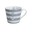 Krasilnikoff Becher, Tassen & Cups|Geschirr & Tischdeko Skandinavisch-Happy Cup Anker mit Streifen
