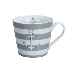 Krasilnikoff Becher, Tassen & Cups|Geschirr & Tischdeko Skandinavisch-Happy Cup Anker mit Streifen