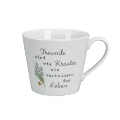 Krasilnikoff Becher, Tassen & Cups|Geschirr & Tischdeko Skandinavisch-Happy Cup, Freunde sind wie Kräuter