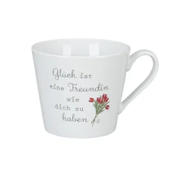 Krasilnikoff Becher, Tassen & Cups|Geschirr & Tischdeko Skandinavisch-Happy Cup Glück ist eine Freundin wie dich zu haben