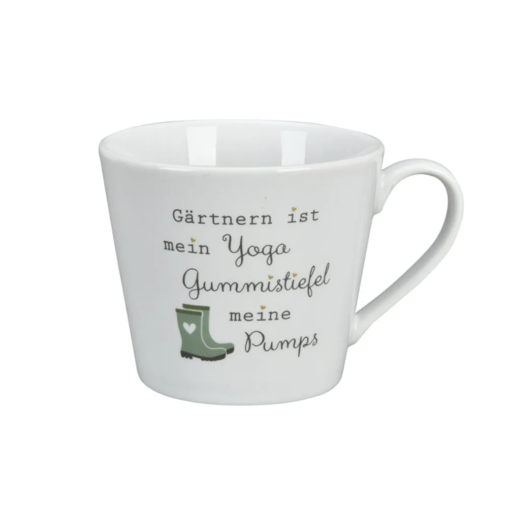 Krasilnikoff Becher, Tassen & Cups|Geschirr & Tischdeko Skandinavisch-Happy Cup, Gärtnern ist mein Yoga
