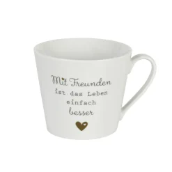 Krasilnikoff Becher, Tassen & Cups|Geschirr & Tischdeko Skandinavisch-Happy Cup, Mit Freunden ist das Leben einfach besser