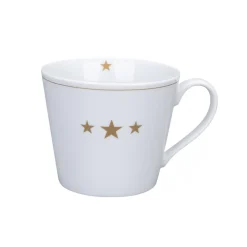 Krasilnikoff Becher, Tassen & Cups|Geschirr & Tischdeko Skandinavisch-Happy Cup 3 Stars Gold