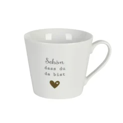 Krasilnikoff Becher, Tassen & Cups|Geschirr & Tischdeko Skandinavisch-Happy Cup Tasse mit Henkel, Schön dass du da bist