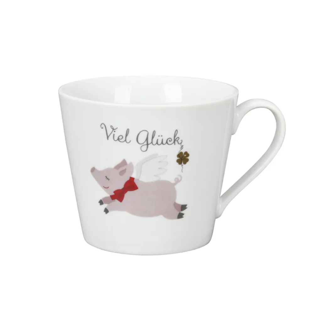 Krasilnikoff Becher, Tassen & Cups|Geschirr & Tischdeko Skandinavisch-Happy Cup Tasse Viel Glück