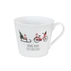 Krasilnikoff Becher, Tassen & Cups|Geschirr & Tischdeko Skandinavisch-Happy Cup Tasse, Bike mit Schlitten