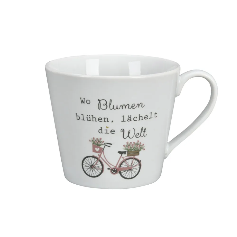 Krasilnikoff Becher, Tassen & Cups|Geschirr & Tischdeko Skandinavisch-Happy Cup Wo Blumen blühen