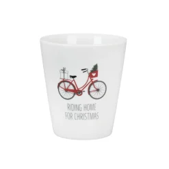 Krasilnikoff Becher, Tassen & Cups|Geschirr & Tischdeko Skandinavisch-Happy Mug Becher Riding Home for Christmas Bike