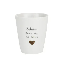 Krasilnikoff Becher, Tassen & Cups|Geschirr & Tischdeko Skandinavisch-Happy Mug Becher Schön, dass du da bist