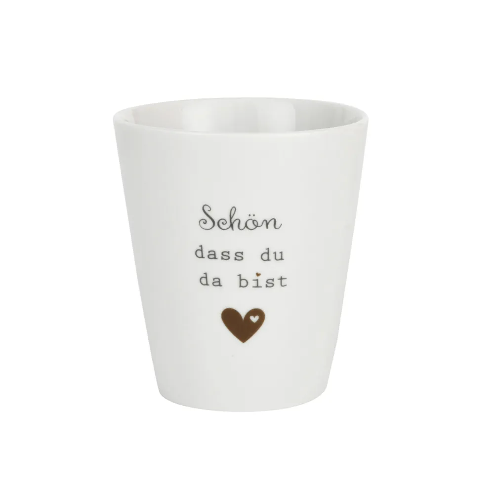 Krasilnikoff Becher, Tassen & Cups|Geschirr & Tischdeko Skandinavisch-Happy Mug Becher Schön, dass du da bist