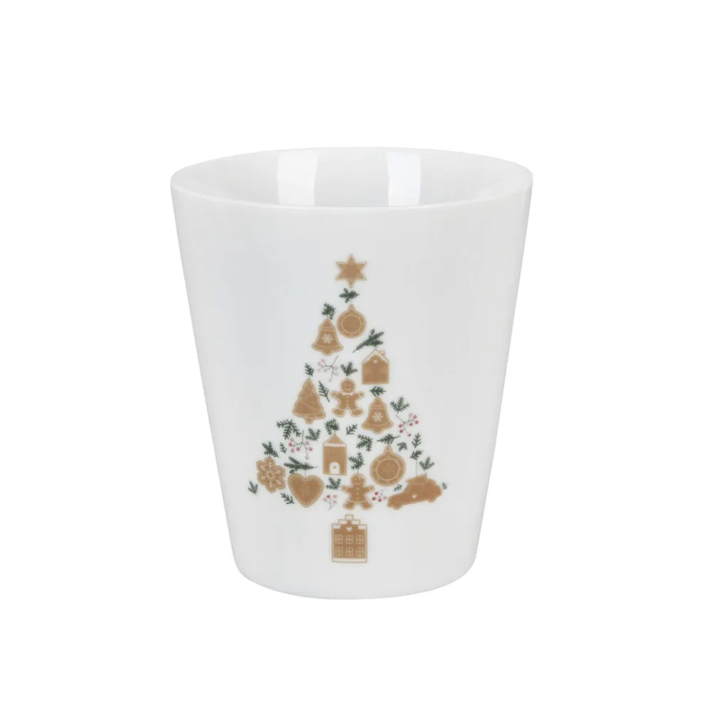 Krasilnikoff Weihnachtsdeko|Becher, Tassen & Cups-Happy Mug Becher Christmas Tree Gingerbread