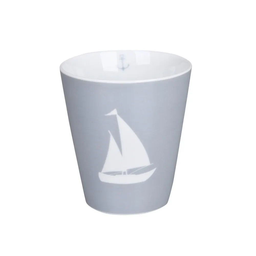 Krasilnikoff Becher, Tassen & Cups|Geschirr & Tischdeko Skandinavisch-Happy Mug Boat Silhouette