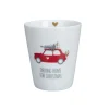 Krasilnikoff Weihnachtsdeko|Becher, Tassen & Cups-Happy Mug, Driving Home for Christmas, Red