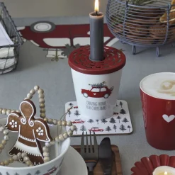 Krasilnikoff Weihnachtsdeko|Becher, Tassen & Cups-Happy Mug, Driving Home for Christmas, Red
