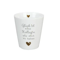 Krasilnikoff Becher, Tassen & Cups|Geschirr & Tischdeko Skandinavisch-Happy Mug Glück ist eine Kollegin wie dich zu haben