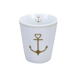 Krasilnikoff Becher, Tassen & Cups|Geschirr & Tischdeko Skandinavisch-Happy Mug Gold Anchor