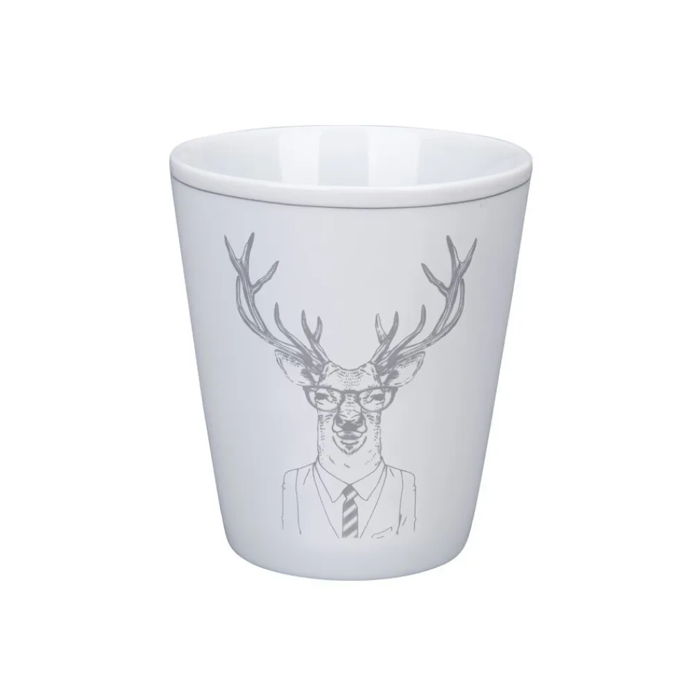 Krasilnikoff Weihnachtsdeko|Becher, Tassen & Cups-Happy Mug Hipster Deer aus Porzellan