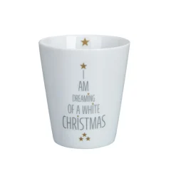 Krasilnikoff Becher, Tassen & Cups|Geschirr & Tischdeko Skandinavisch-Happy Mug I am dreaming of a white Christmas