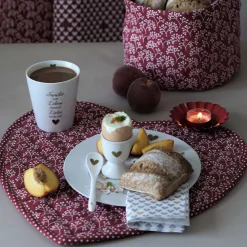 Krasilnikoff Tischsets|Geschirr & Tischdeko Skandinavisch-Platzmatte, Tischset Berries and Dots, wendbar