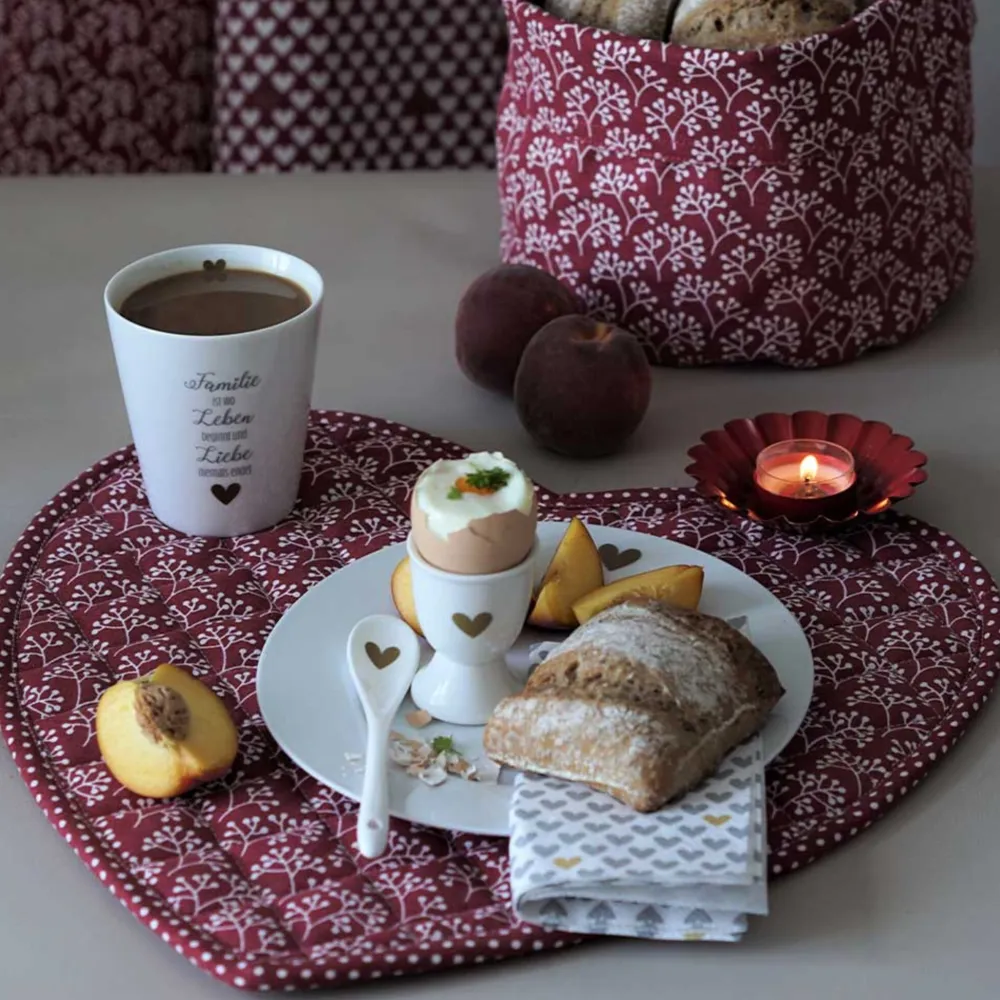 Krasilnikoff Tischsets|Geschirr & Tischdeko Skandinavisch-Platzmatte, Tischset Berries and Dots, wendbar