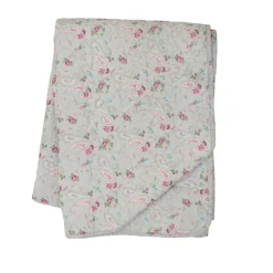 Krasilnikoff Quilts & Bettwäsche|Decken & Plaids-Quilt mit Paisley Muster, Pink-Grey