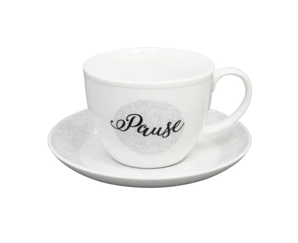 Krasilnikoff Geschirr & Tischdeko Skandinavisch|Becher, Tassen & Cups-Tasse mit Untertasse Stardust Pause