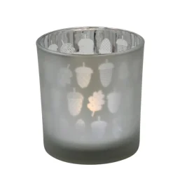 Krasilnikoff Herbstdeko-Teelichtglas / Eichel
