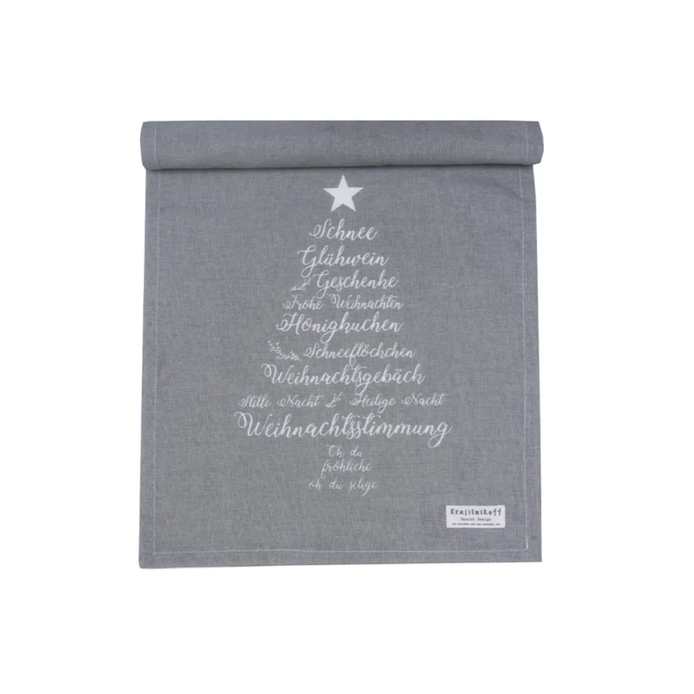 Krasilnikoff Weihnachtsdeko-Tischläufer Christmas Words