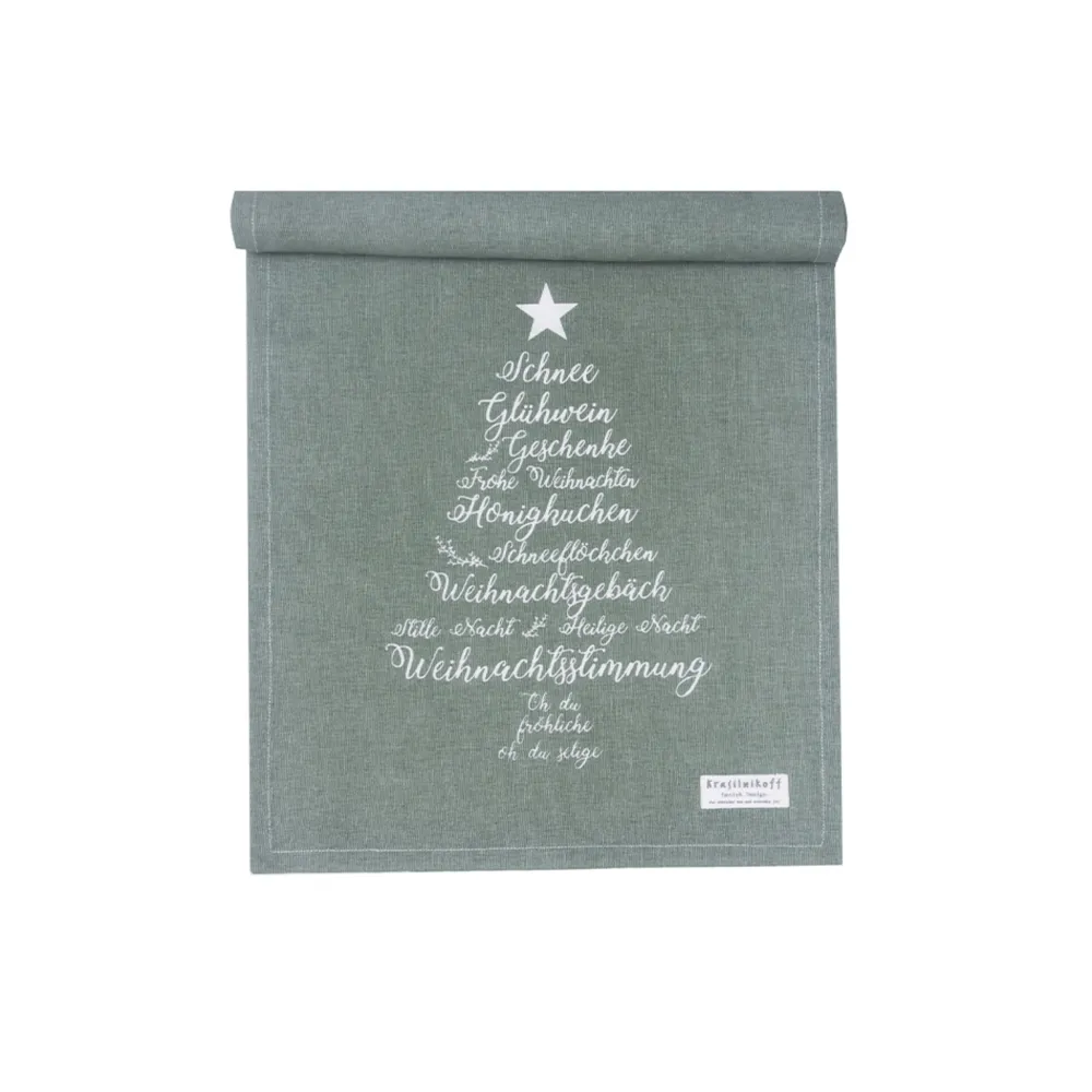 Krasilnikoff Weihnachtsdeko-Tischläufer Christmas Words