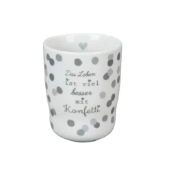 Krasilnikoff Becher, Tassen & Cups|Geschirr & Tischdeko Skandinavisch-Wave Mug, Das Leben ist viel besser mit Konfetti