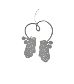 Krasilnikoff Dekohänger & Girlanden|Weihnachtsdeko-Weihnachtsanhänger Handschuhe Large aus Zink