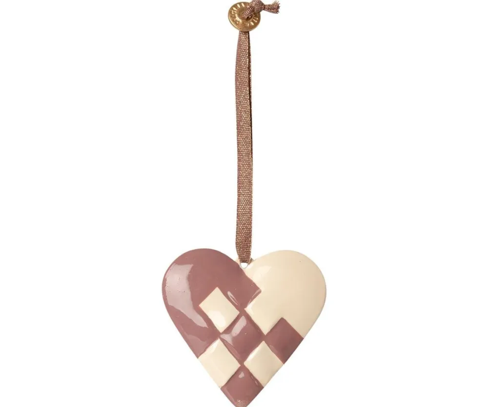 Maileg Dekohänger & Girlanden|Weihnachtsdeko-Metall Herz Ornament geflochten