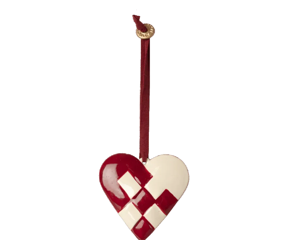 Maileg Weihnachtsdeko-Metallornament geflochtenes Herz