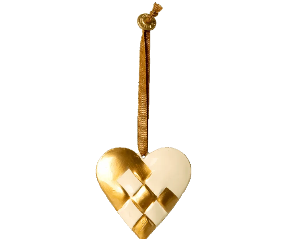 Maileg Weihnachtsdeko-Metallornament geflochtenes Herz