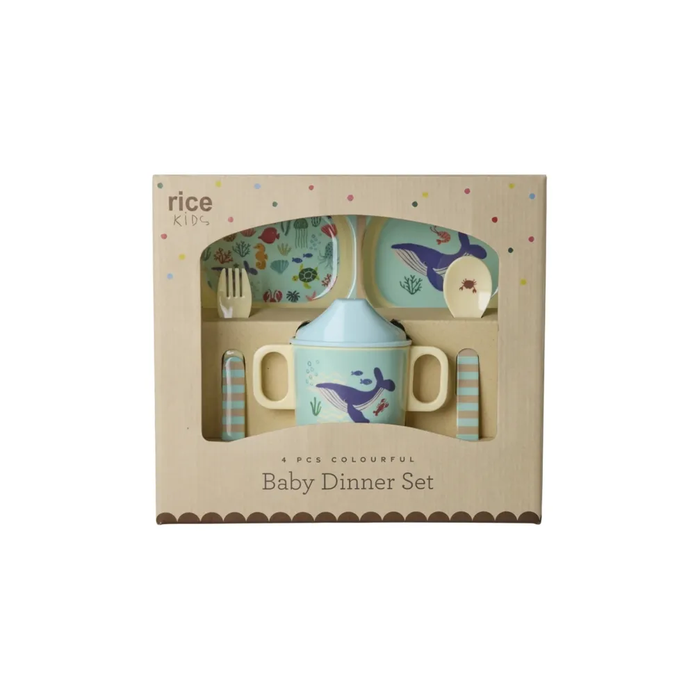 RICE Geschirr & Tischdeko Skandinavisch-Baby-Geschirrset Fun Fair Geschenkbox