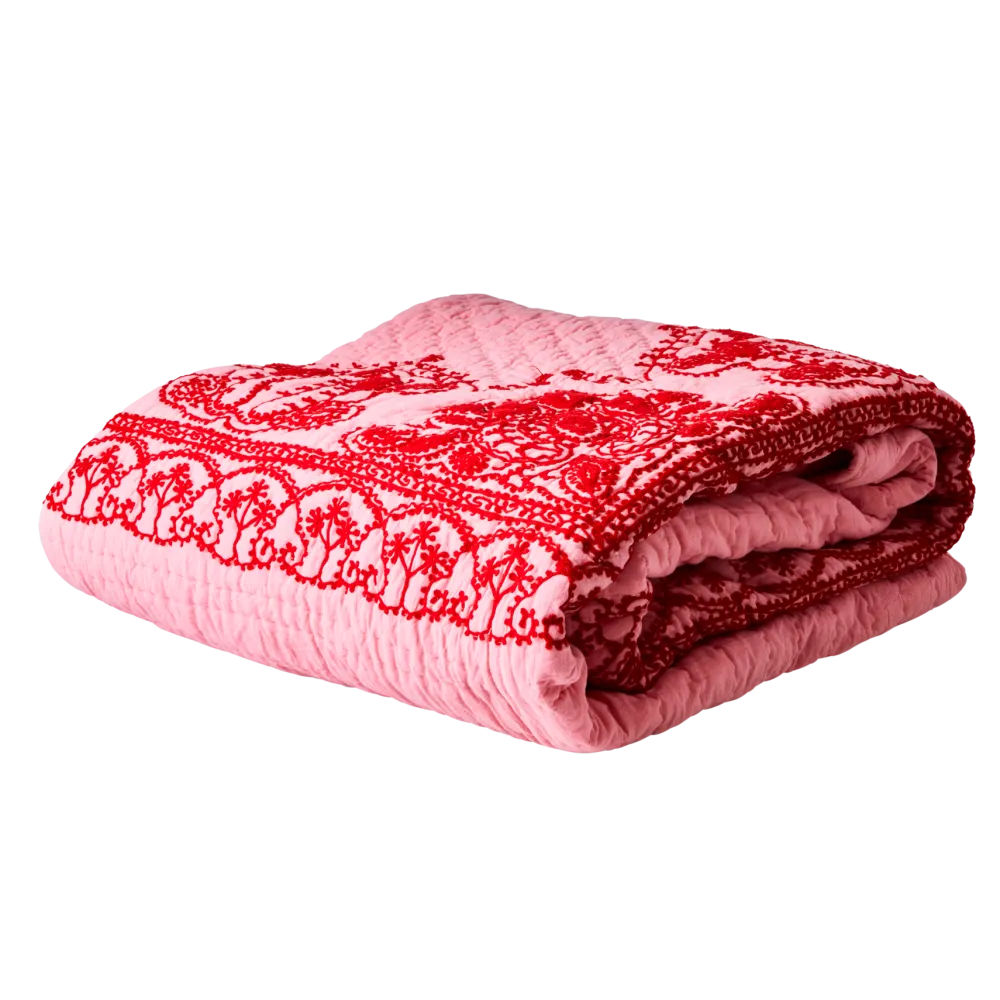 RICE Decken & Plaids-Bauwolle Tagesdecke Baumwolldecke