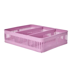 RICE Körbe|Besteck-Besteck Korb aus Metall, pink