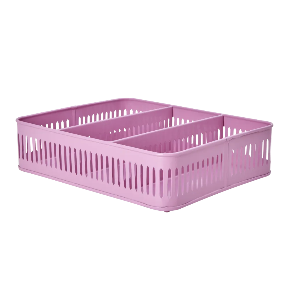 RICE Körbe|Besteck-Besteck Korb aus Metall, pink