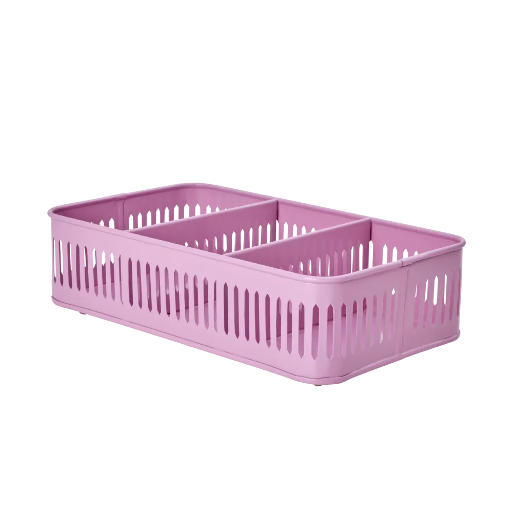 RICE Körbe|Besteck-Besteck Korb aus Metall, pink
