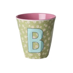 RICE Becher, Tassen & Cups|Geschirr & Tischdeko Skandinavisch-Buchstaben-Becher mit Blumen Medium