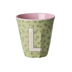 RICE Becher, Tassen & Cups|Geschirr & Tischdeko Skandinavisch-Buchstaben-Becher mit Blumen Medium