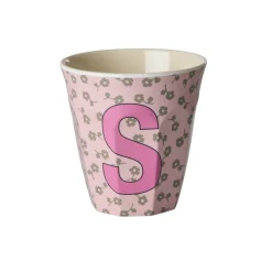 RICE Becher, Tassen & Cups|Geschirr & Tischdeko Skandinavisch-Buchstaben-Becher mit Blumen Medium