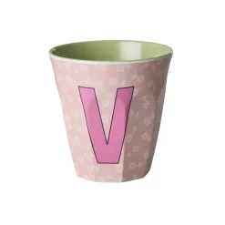 RICE Becher, Tassen & Cups|Geschirr & Tischdeko Skandinavisch-Buchstaben-Becher mit Blumen Medium