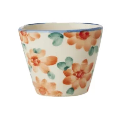 RICE Becher, Tassen & Cups|Geschirr & Tischdeko Skandinavisch-Keramik Espressotasse Handgemacht Blumen Orange