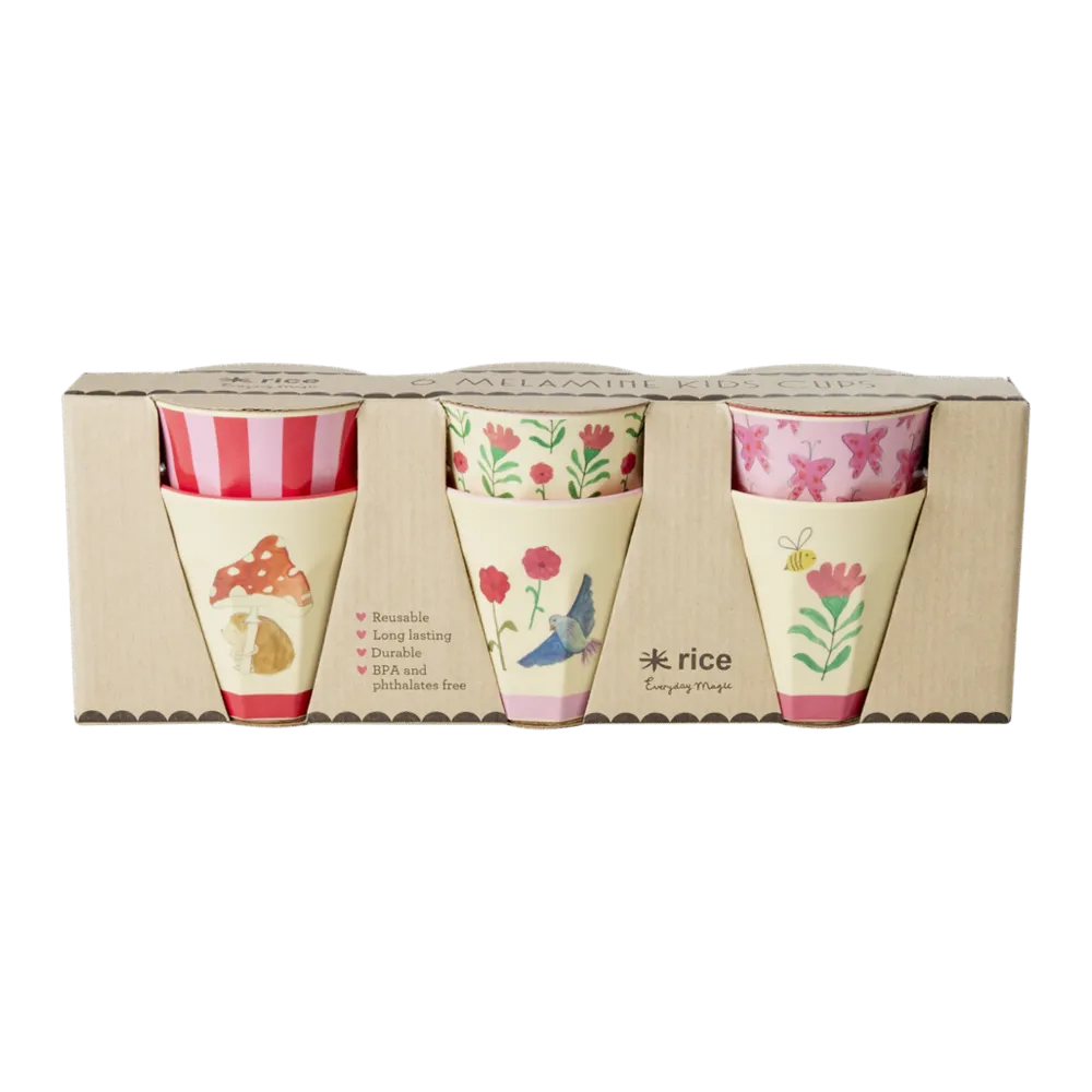 RICE Becher, Tassen & Cups|Geschirr & Tischdeko Skandinavisch-Kinderbecher 6er Set Happy Forest