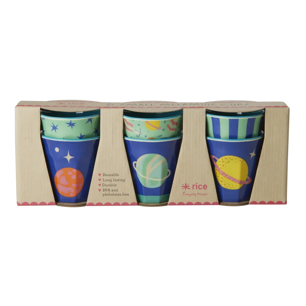 RICE Becher, Tassen & Cups|Geschirr & Tischdeko Skandinavisch-Kinder Melamin Becher Galaxy 6er