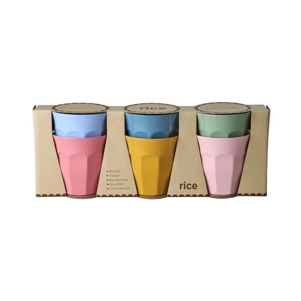 RICE Becher, Tassen & Cups|Geschirr & Tischdeko Skandinavisch-Medium Melamin Becher 6er All you need is love