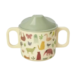 RICE Becher, Tassen & Cups|Geschirr & Tischdeko Skandinavisch-Melamin Babybecher in Crème Sweet Jungle Print