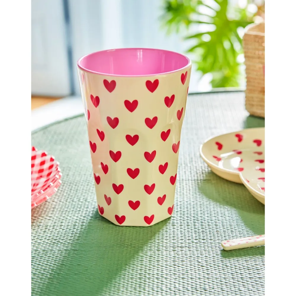 RICE Becher, Tassen & Cups|Geschirr & Tischdeko Skandinavisch-Melamin Becher Darling Hearts